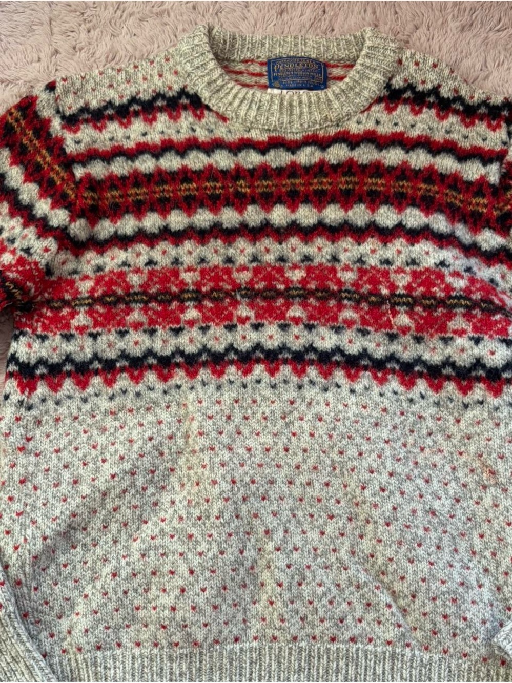 Vintage Pendleton wool fair isle sweater